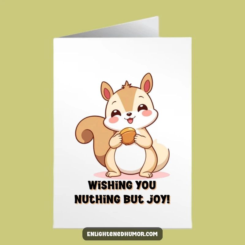 Free Printable Birthday Card: Squirrel Spirit Funny Downloadable Greeting Gift