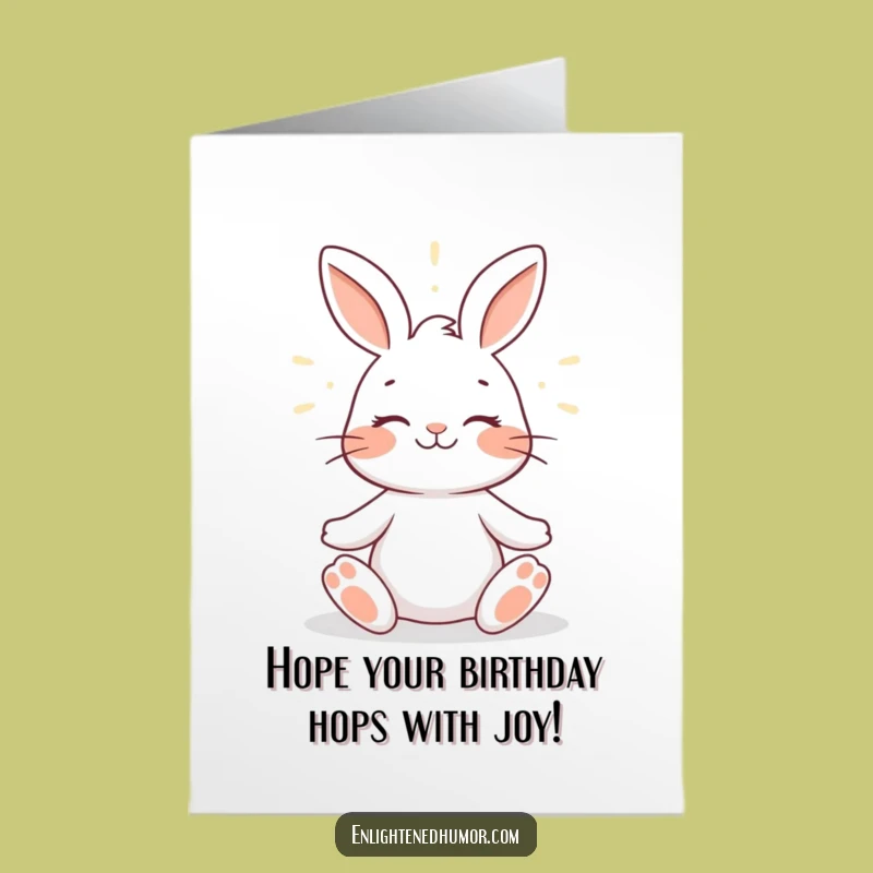 Free Printable Rabbit Birthday Card - Zen Wishes Downloadable Greeting