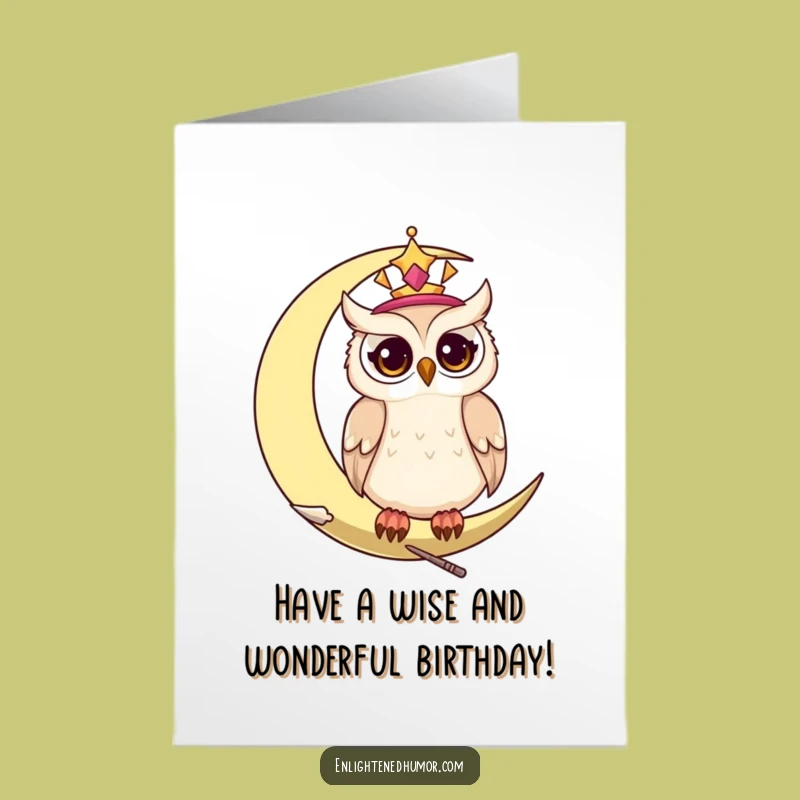 Free Printable Wise Owl Birthday Card - Funny & Magical Downloadable Greeting