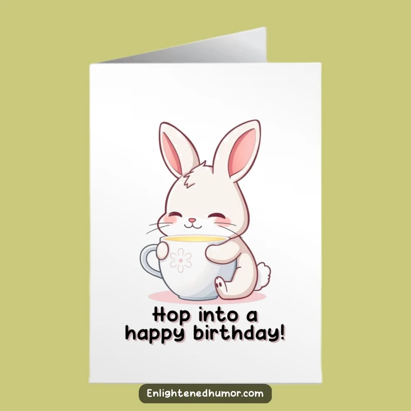 Free Printable Birthday Card: Glowing Bunny - Warm & Funny Downloadable Wish