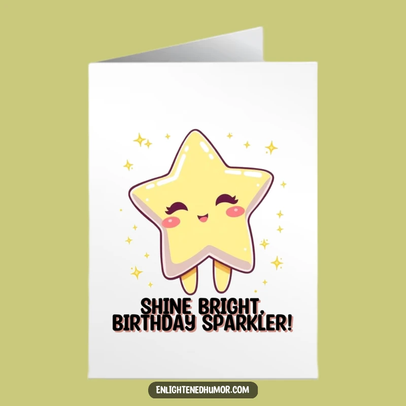 Free Printable Birthday Card: Winking Star Funny Downloadable Gift