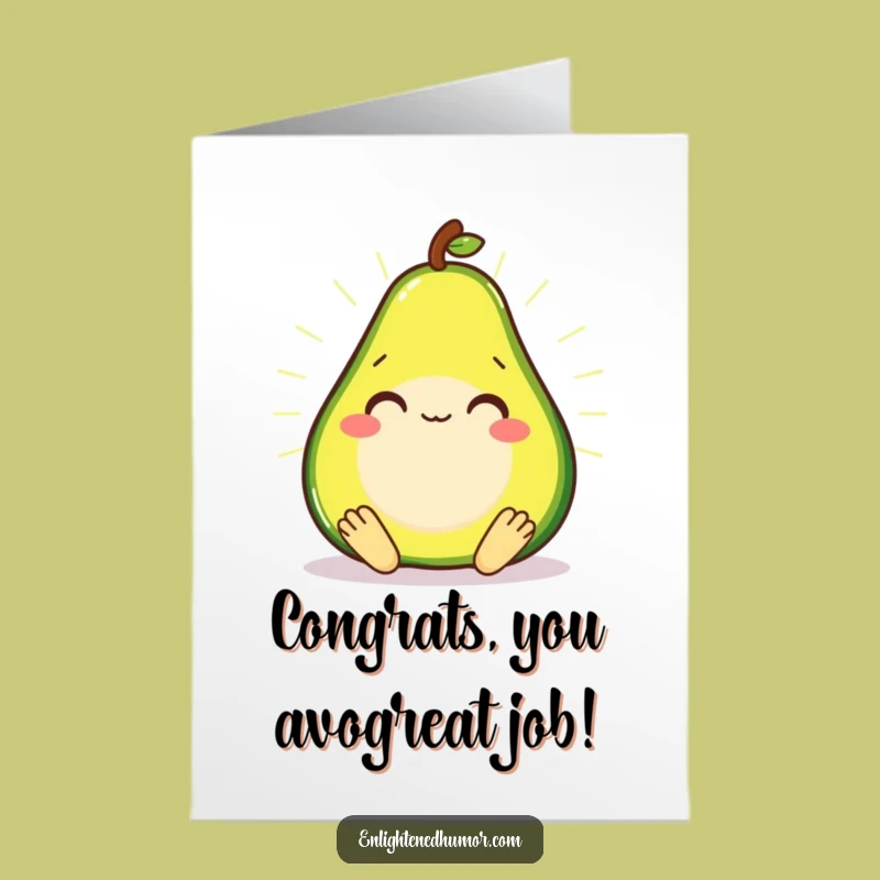 Free Printable Avocado Zen Congrats Card - Perfect Harmony Downloadable