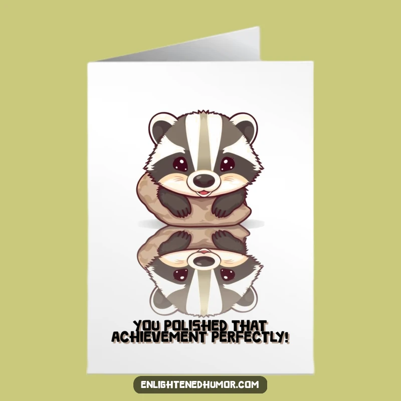 Free Printable Badger Congrats Card: Funny Animal Success Downloadable Gift