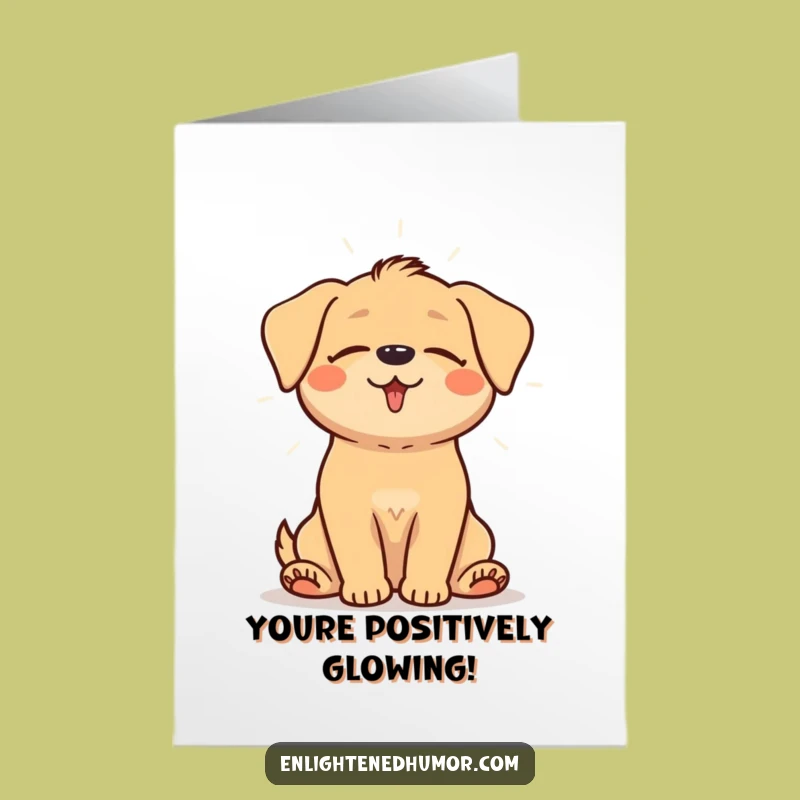 Free Printable Congrats Card: Aura Dog - Serene & Funny Downloadable