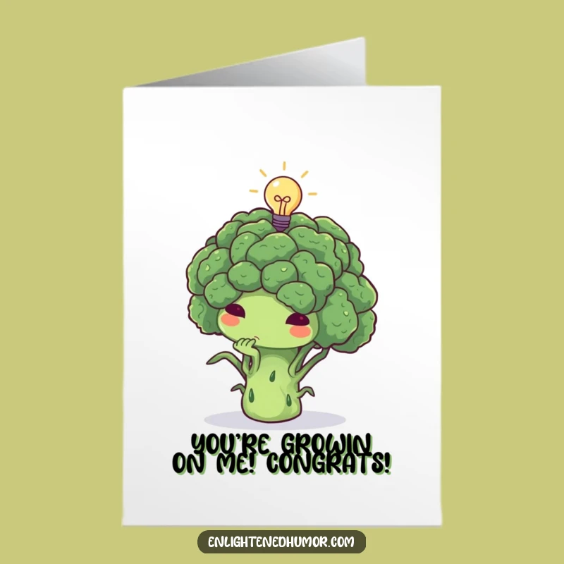 Free Printable Congrats Card: Broccoli's Brilliant Plan, Downloadable Gift for Smart Achievements