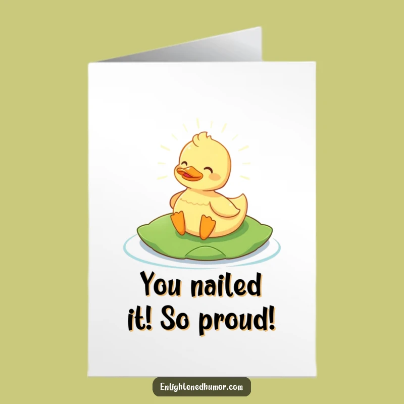Free Printable Congrats Card: Content Duck's Light, Humorous Downloadable Gift.