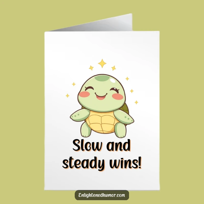 Free Printable Congrats Card: Joyful Turtle, Peaceful Sparks, Funny Downloadable Gift