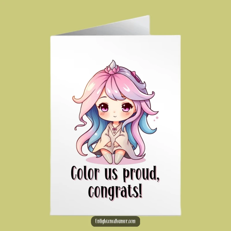 Free Printable Congrats Card: Serene Aura Funny Downloadable Gift