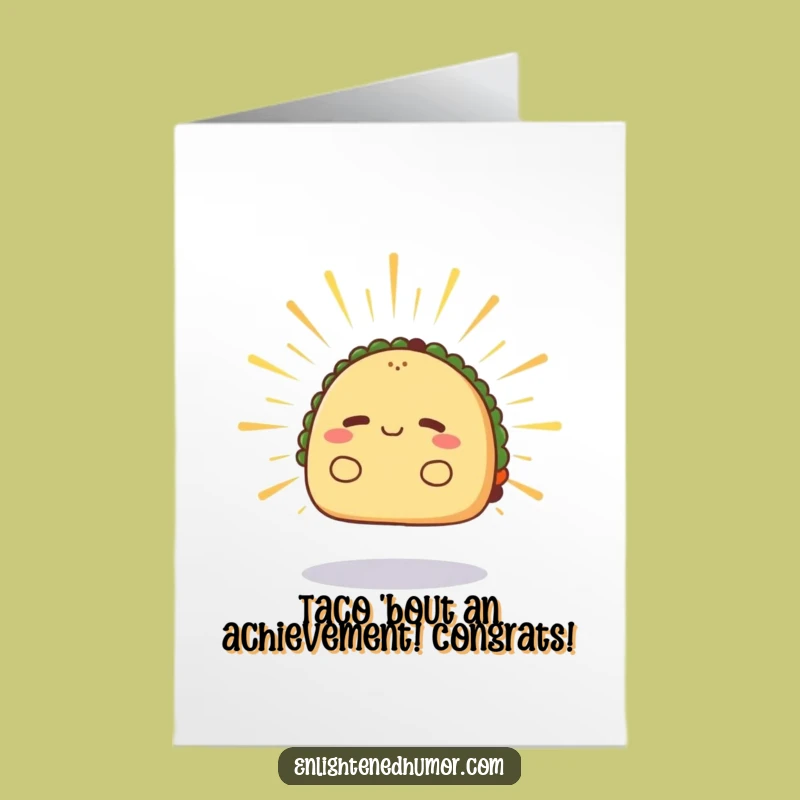 Free Printable Congrats Card: Taco's Radiant Calm, Downloadable Gift for Peaceful Achievements