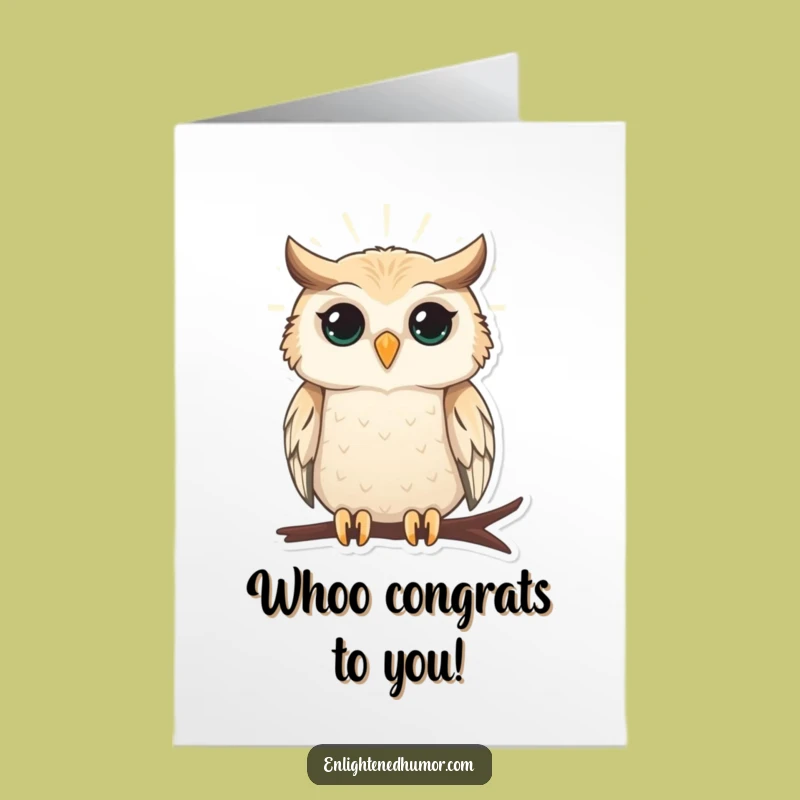Free Printable Owl Congratulations Card: Bright Success, Downloadable Gift