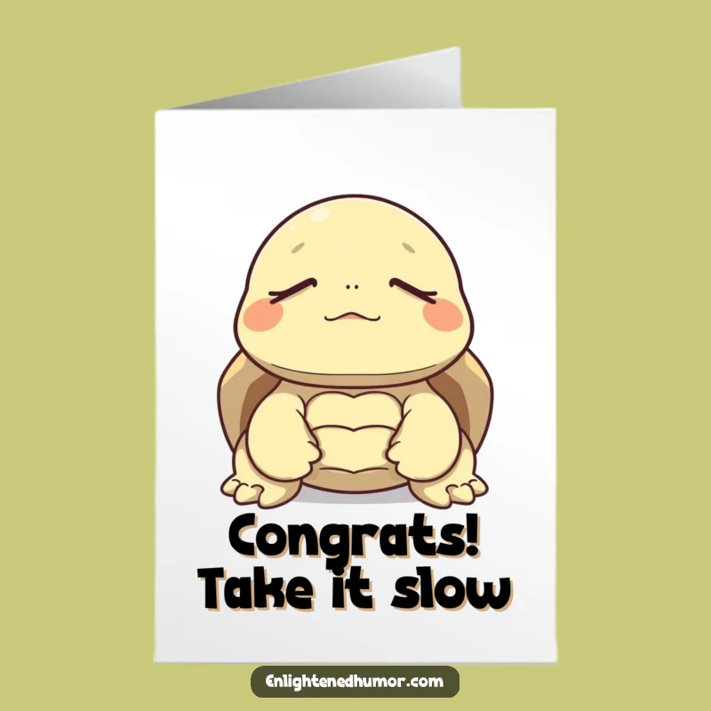 Free Printable Tortoise Congratulations Card: Calm Wins, Downloadable Gift