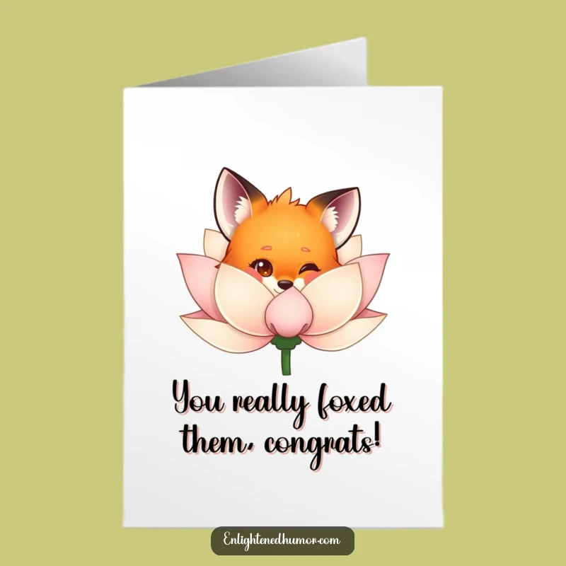Free Printable Fox Congratulations Card - Sly Success Downloadable Greeting