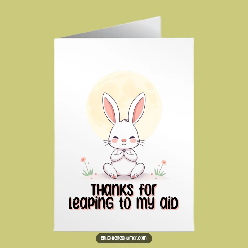 Free Printable Thank You Card: Rabbit's Moon Gratitude - Funny Downloadable Thanks