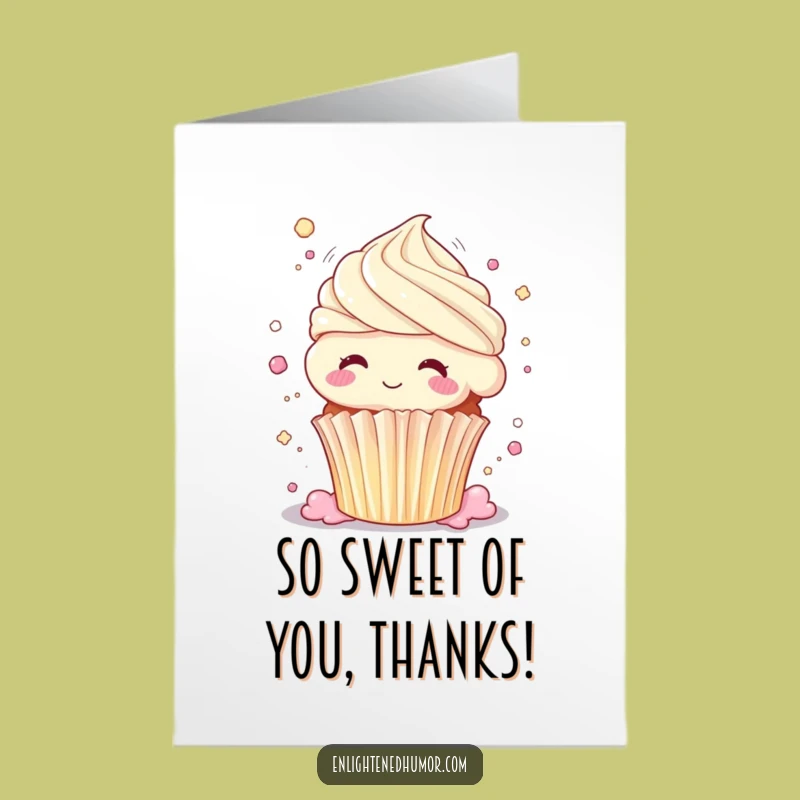Free Printable Thank You Card: Cupcake's Blissful Thanks, Downloadable Gift for Sweet Appreciation
