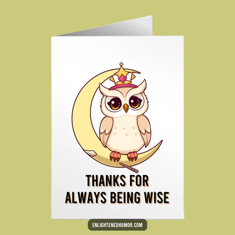 Free Printable Wise Owl Thank You Card - Enchanting Downloadable Gratitude