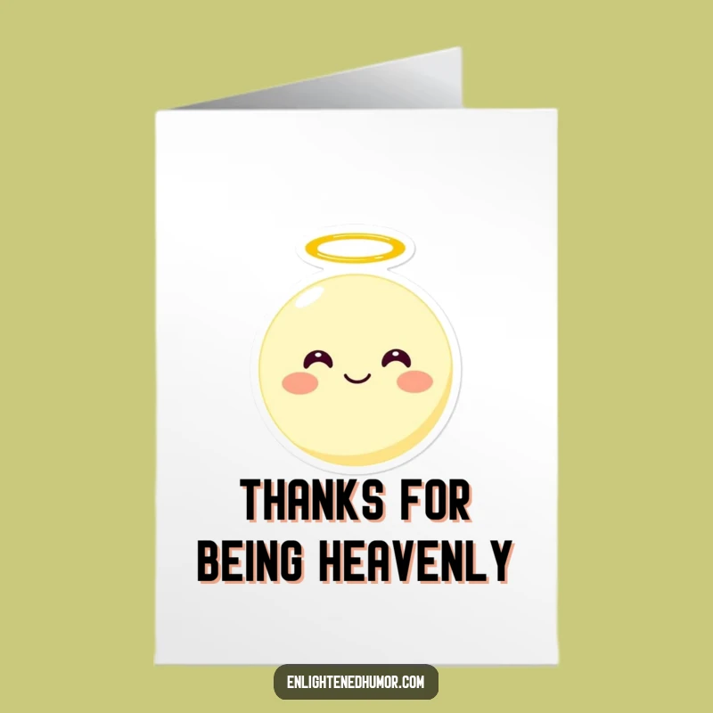 Free Printable Thank You Card: Moon Character Funny Downloadable Gift