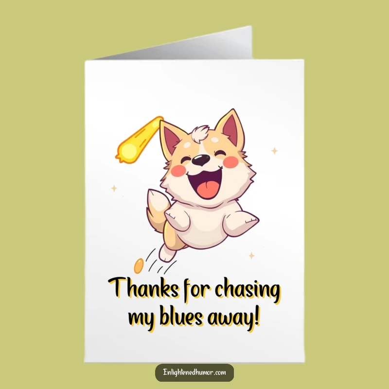 Free Printable Celestial Dog Thank You Card - Funny Downloadable Gesture of Gratitude
