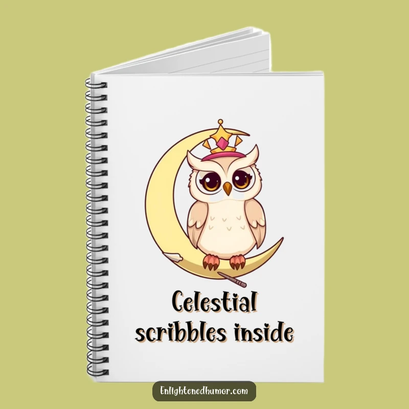 Funny Wise Celestial Owl Notebook: Jot Down Your Cosmic Thoughts