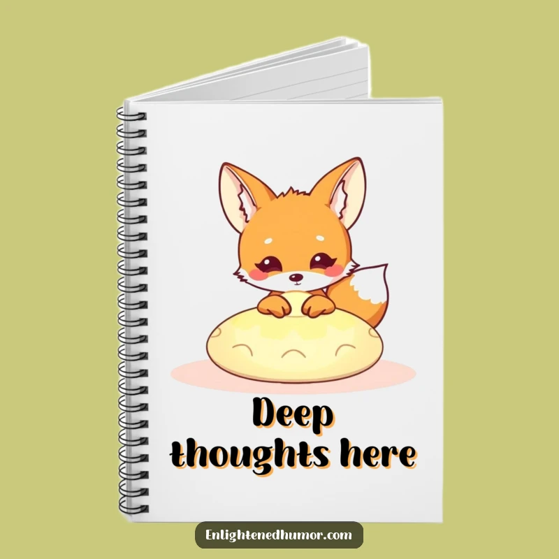 Funny Kawaii Fox Meditation Notebook: Peeking Zen Fox Journal, Hilarious Gift for Ideas