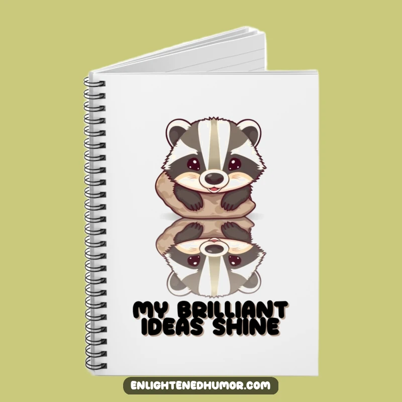 Funny Badger Reflection Notebook: Jot Down Ideas with a Hilarious Nature-Inspired Cover
