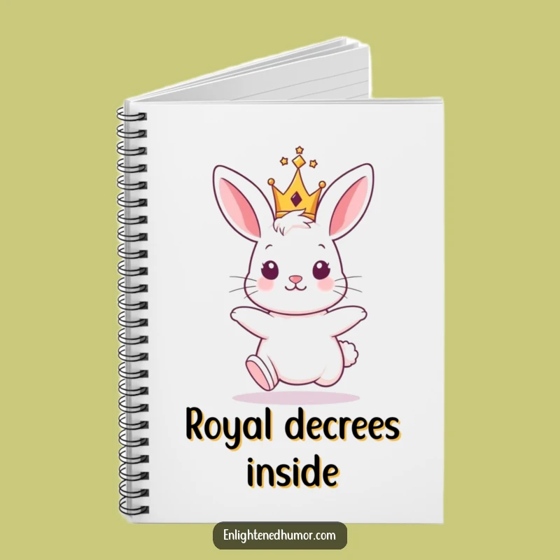 Funny Bunny King Notebook: Journal, Lined Pages, Humorous Gift Idea