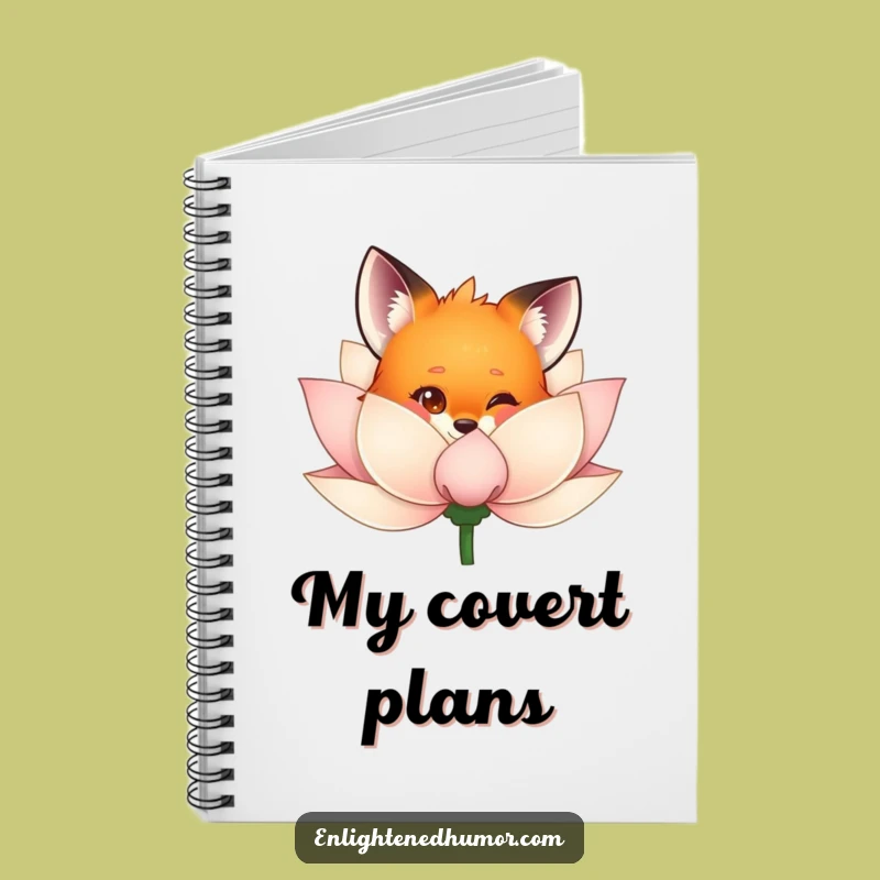 Funny Fox Notebook: Peek-a-Boo Ideas, Witty Journal for Nature Lovers, Funny Gift