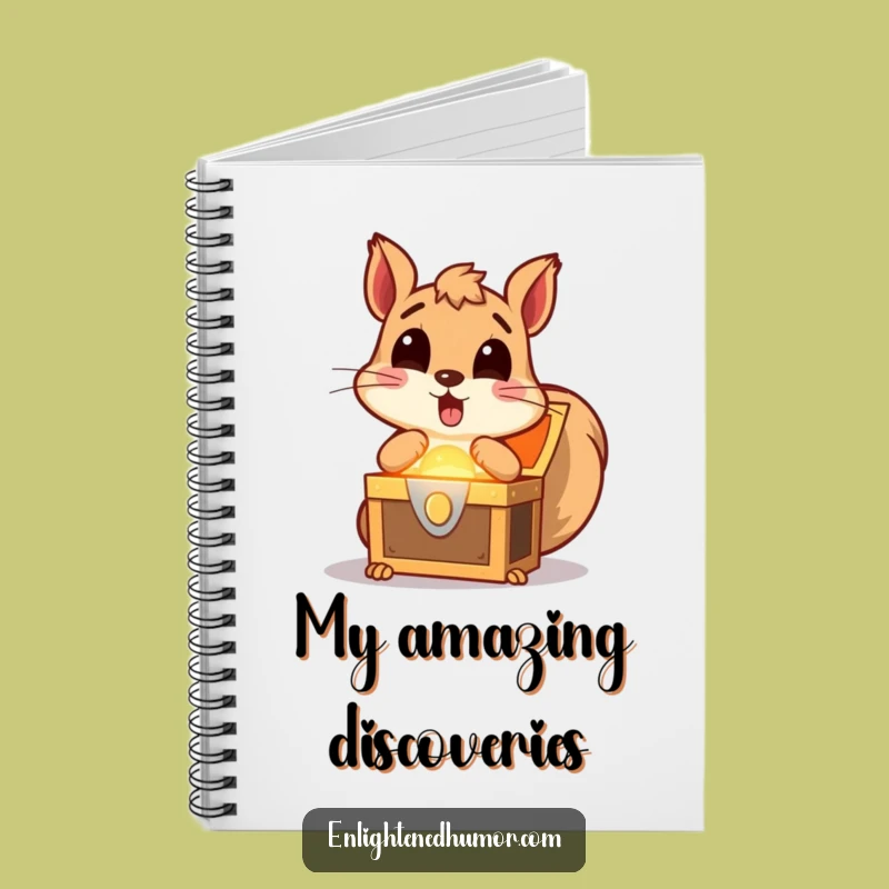 Funny Squirrel Treasure Notebook: Discovery Ideas, Witty Journal for Adventurers, Funny Gift