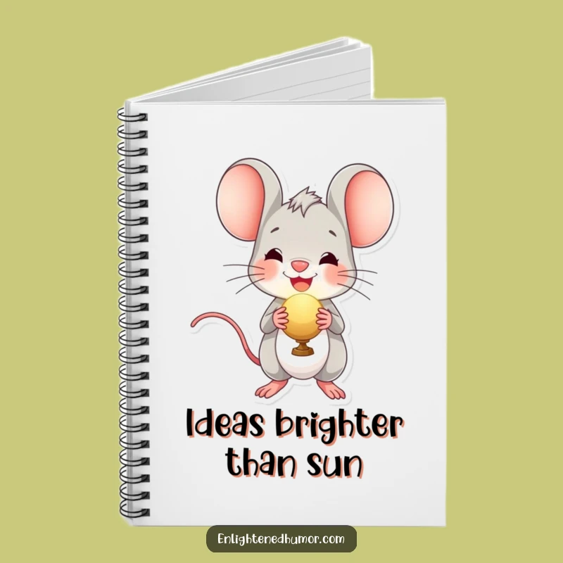 Funny Radiant Orb Mouse Notebook - Cheerful Journal for Delightful Ideas