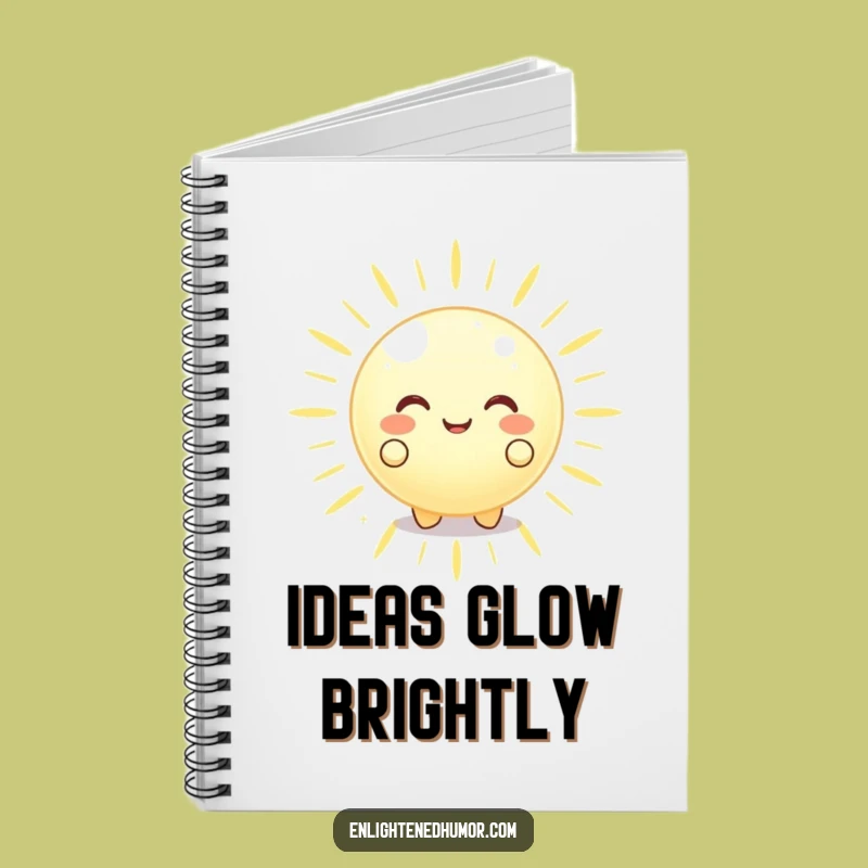 Funny Glowing Orb Notebook Peaceful Energy A Positive Funny Gift