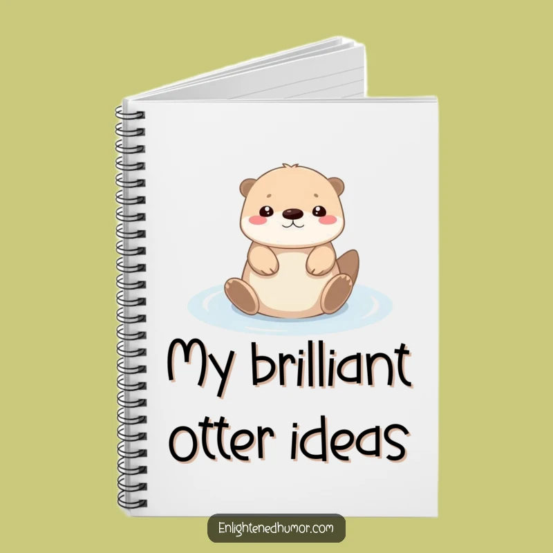 Funny Otter Notebook: Tiny Kawaii Serene Journal, Inspirational Funny Gift for Dreamers