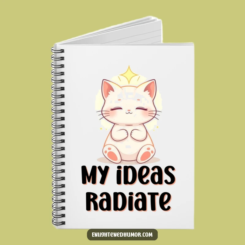 Funny Celestial Cat Notebook: Ethereal Light Journal - Cosmic Ideas Gift