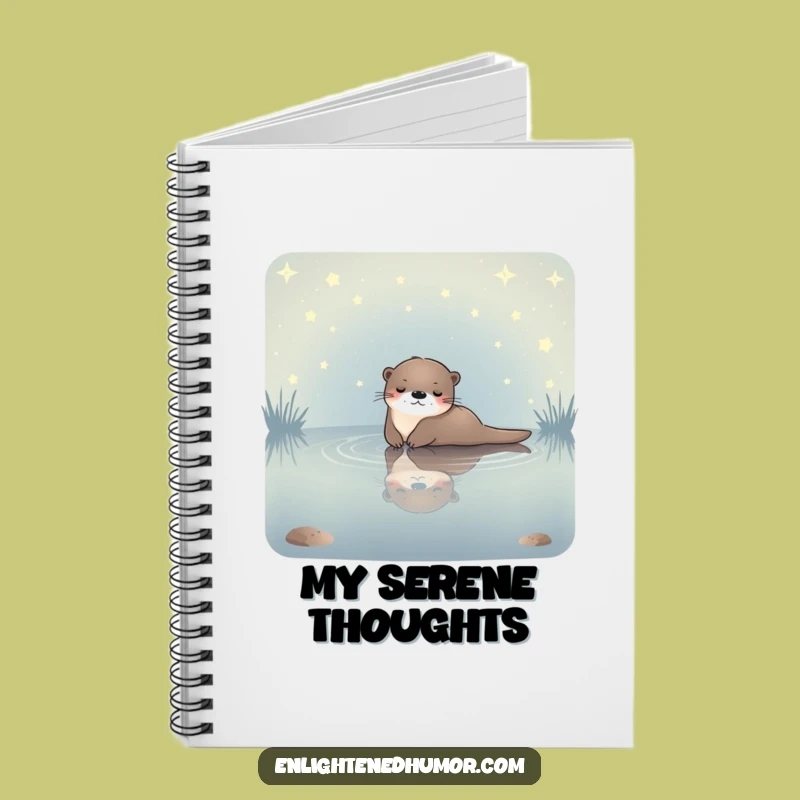 Funny Celestial Otter Notebook: Starlit Pond Relaxation, Serene Journal Gift!