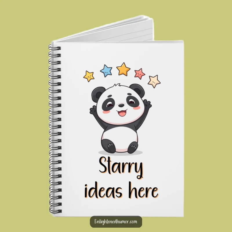 Funny Panda Notebook - Jot down your dreams with a smile!