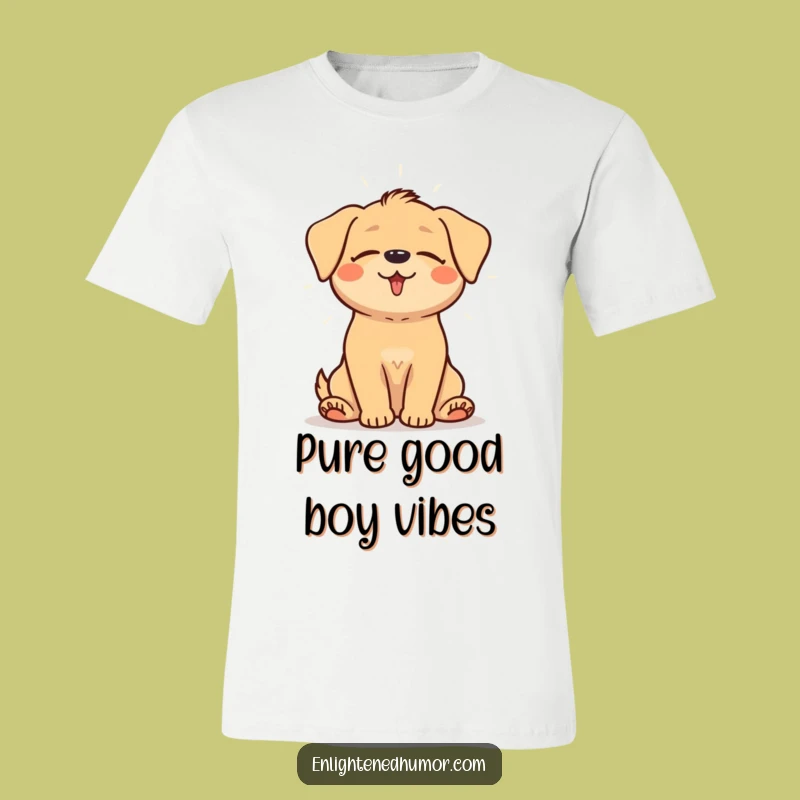 Funny Happy Dog T-Shirt: Peaceful Aura Apparel for Dog Enthusiasts
