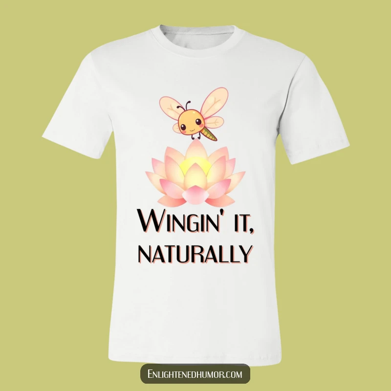 Funny Kawaii Dragonfly T-Shirt: Radiant Lotus Tee, a Cute Nature Lover Gift