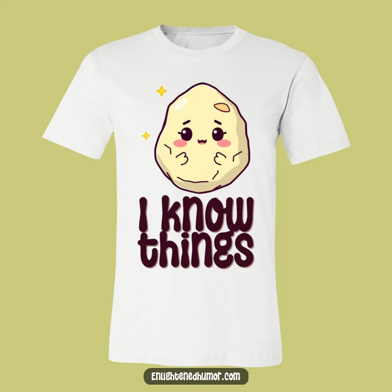 Funny Philosopher Stone T-Shirt: Wise Floating Character, Smart Humor, Great Funny Gift