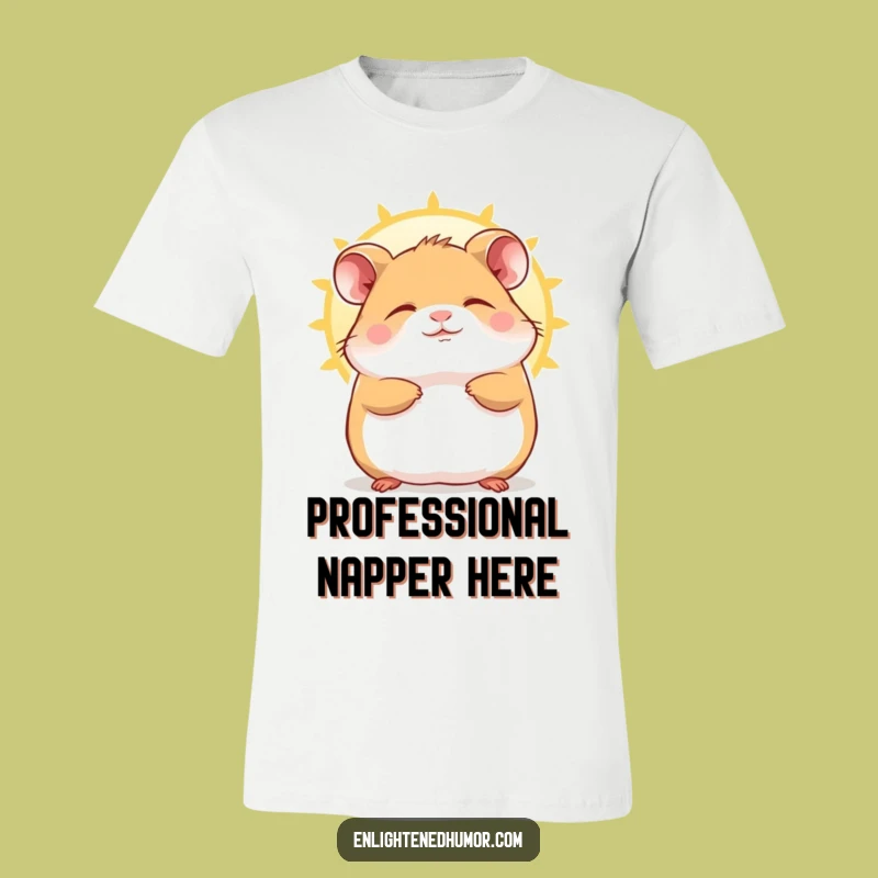 Funny Hamster T-Shirt: Contented Blissful Sunbeam Character