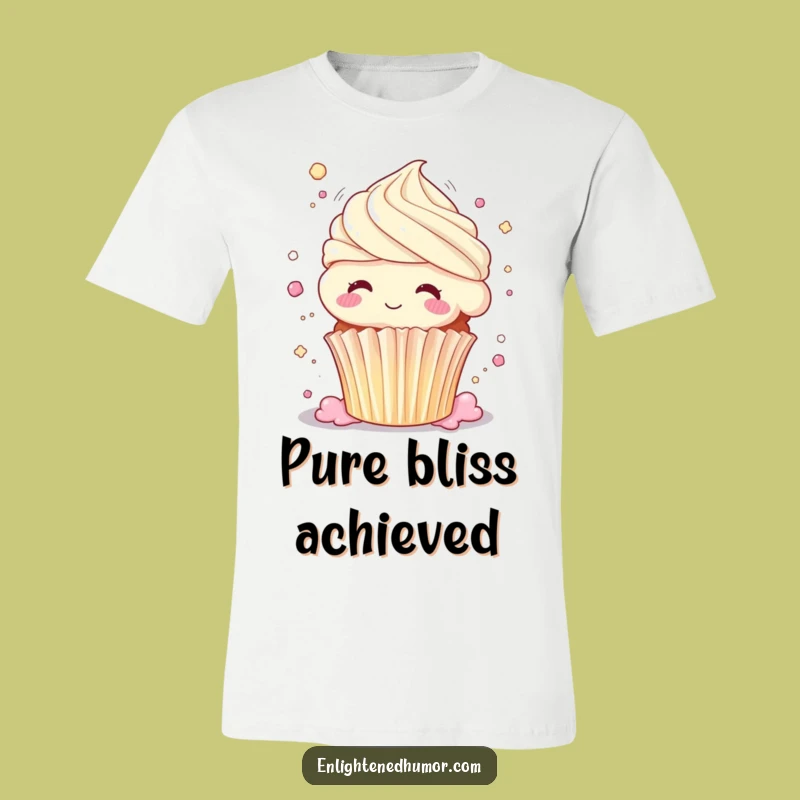 Funny Wondering Cupcake Bliss T-Shirt - Shimmering Sweetness Funny Tee