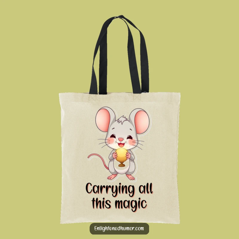 Funny Radiant Orb Mouse Tote Bag - Cheerful Character Bag for Daily Delights
