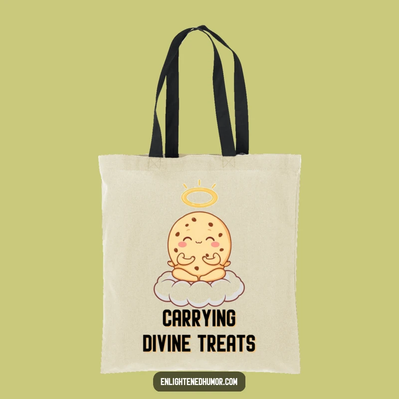 Funny Cookie Meditation Tote Bag: Cloud Zen Bag, a Great Comical Gift