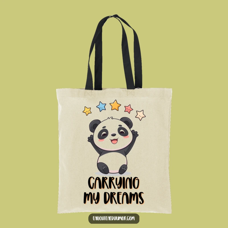 Funny Panda Tote Bag - Carry your dreams and essentials!