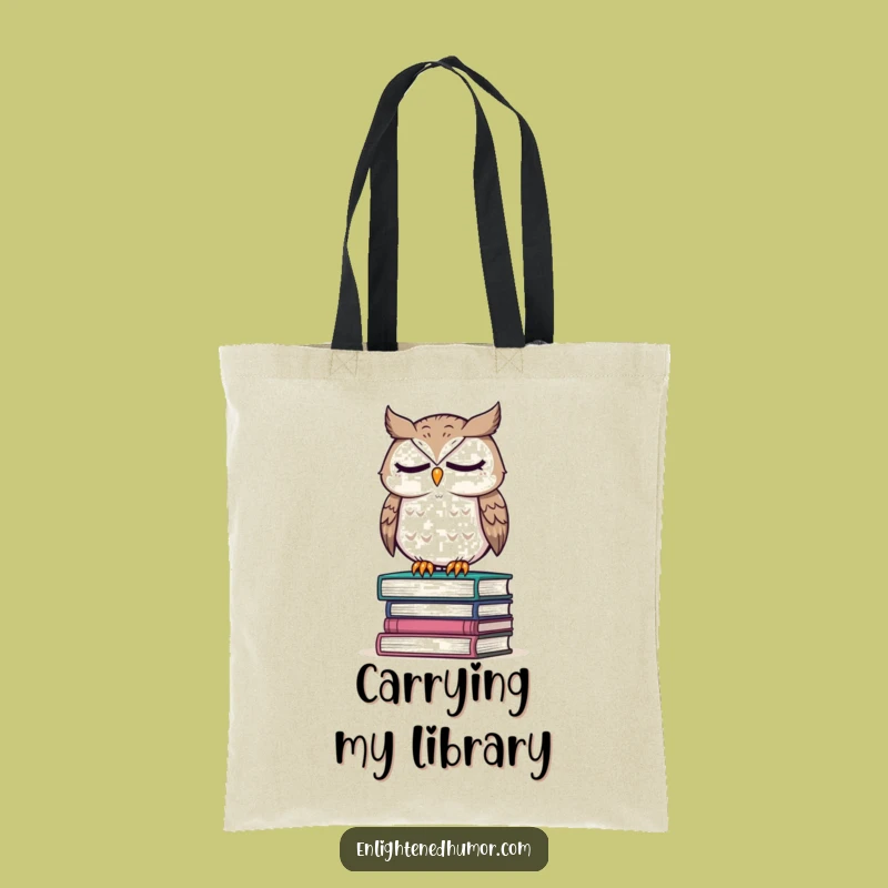Funny Owl Wisdom Tote Bag: Wise Reading Character, Practical Humorous Literati Gift