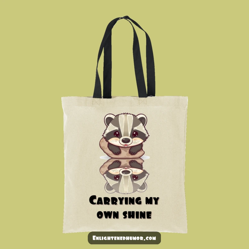 Funny Badger Tote Bag: Carry Your Laughs and Essentials with This Hilarious Nature Design