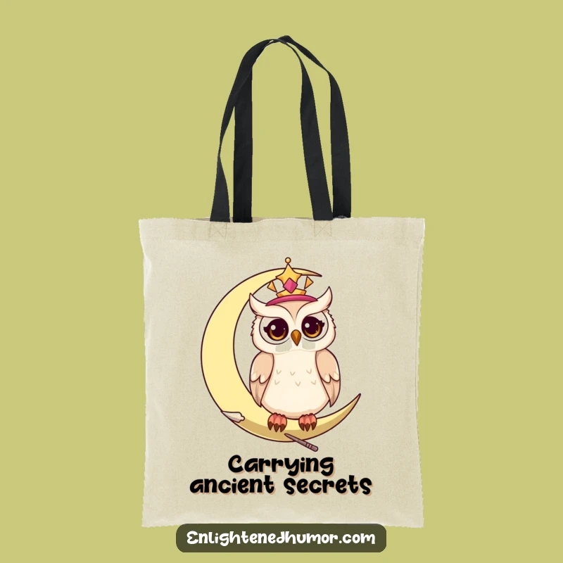 Funny Wise Celestial Owl Tote Bag: Carry Your Cosmic Knowledge