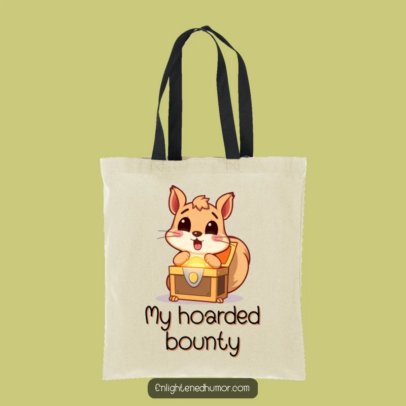 Funny Squirrel Treasure Tote Bag: Discovery Delight, Stylish and Humorous Carry-All
