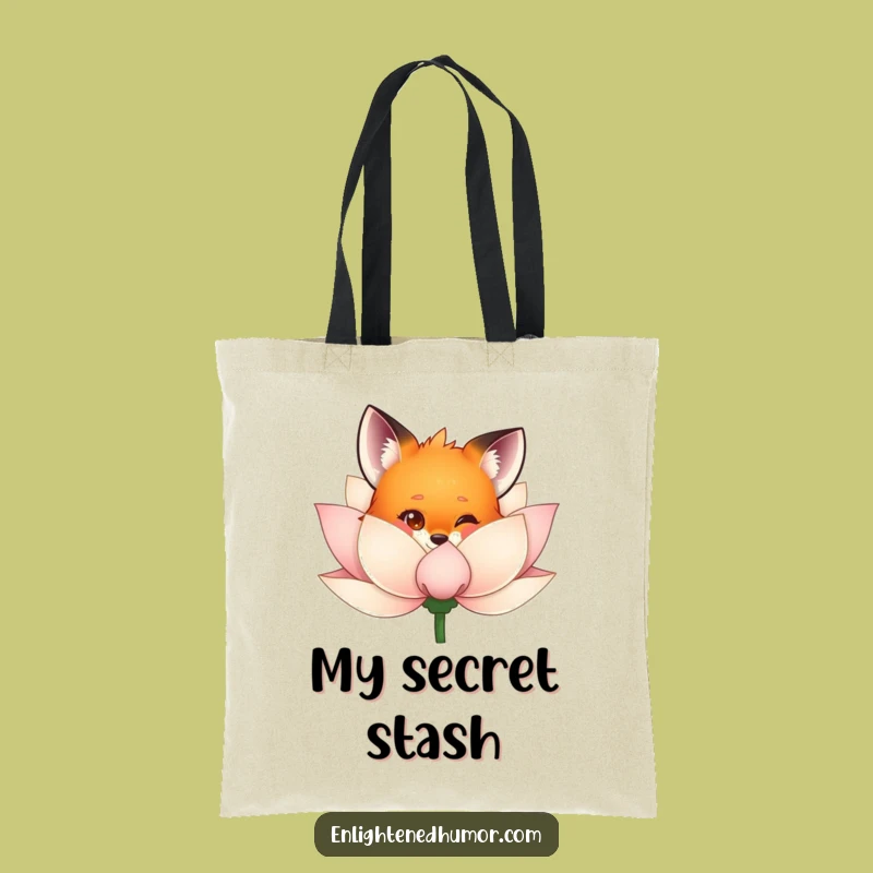 Funny Fox Tote Bag: Nature's Peek-a-Boo, Stylish and Humorous Carry-All